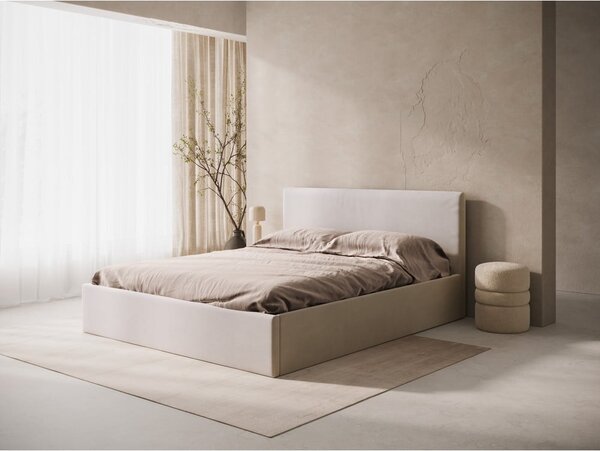 Beżowy tapicerowany zagłówek 150,5x100 cm Remo – Micadoni