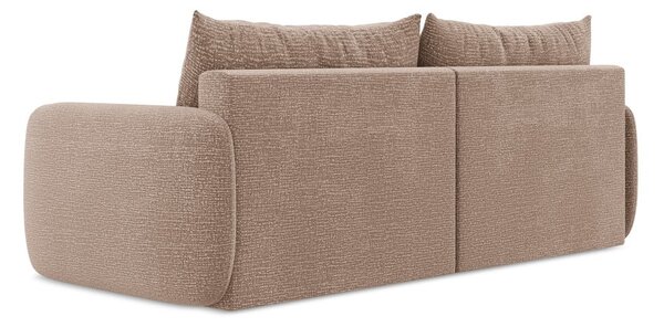 Jasnobrązowa rozkładana/ze schowkiem sofa 238 cm Kalena – Makamii