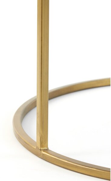 Szklane okrągłe stoliki w kolorze złotym zestaw 2 szt. ø 75 cm Duarte – Light & Living