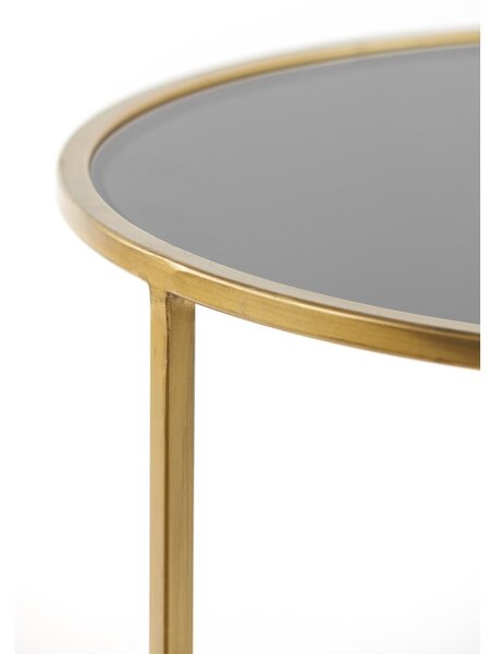Szklane okrągłe stoliki w kolorze złotym zestaw 2 szt. ø 75 cm Duarte – Light & Living
