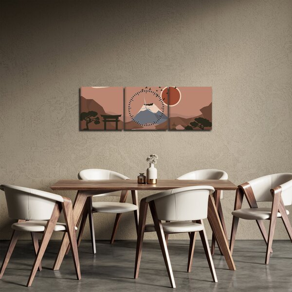 Obraz - Japonia N⁰1 (z zegarem) (90x30 cm)