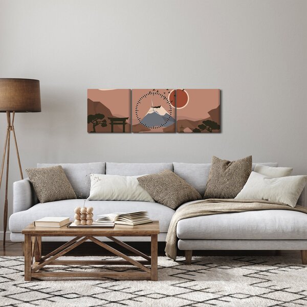 Obraz - Japonia N⁰1 (z zegarem) (90x30 cm)