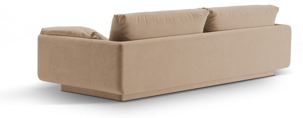 Beżowa aksamitna sofa 250 cm Torino – Micadoni