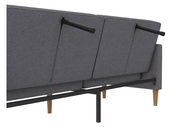 Szara rozkładana sofa 82 cm Lilly – Støraa