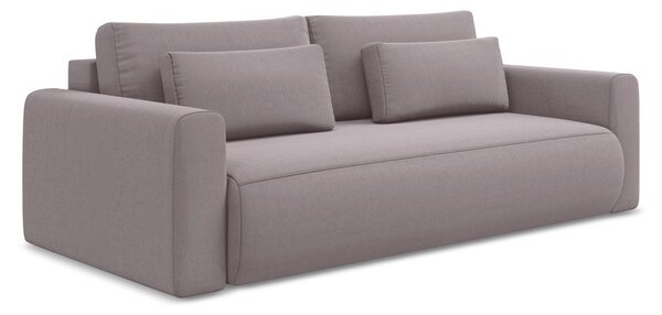 Lawendowa aksamitna rozkładana/ze schowkiem sofa 238 cm Kapua – Makamii