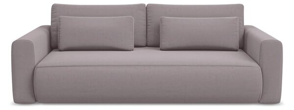 Lawendowa aksamitna rozkładana/ze schowkiem sofa 238 cm Kapua – Makamii