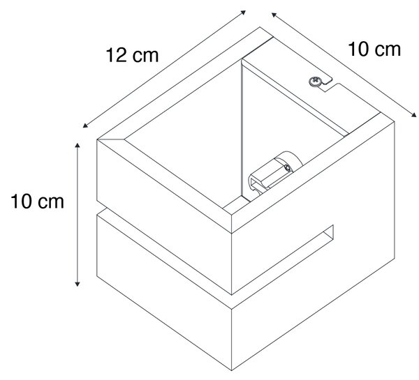 Wiejski Kinkiet / Lampa scienna drewno dębowe 9,7 cm - Transfer Groove Oswietlenie wewnetrzne