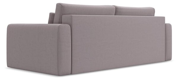 Lawendowa aksamitna rozkładana/ze schowkiem sofa 238 cm Kapua – Makamii