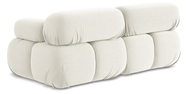 Biała aksamitna sofa modułowa 190 cm Lokua – Makamii