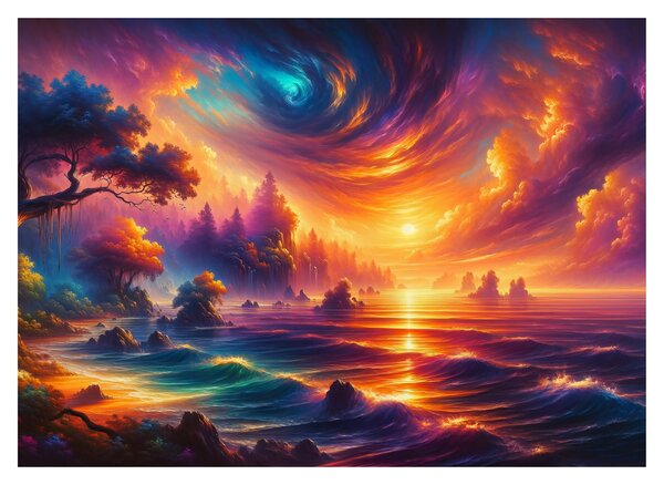 Obraz na szkle - Magiczny świat (70x50 cm)
