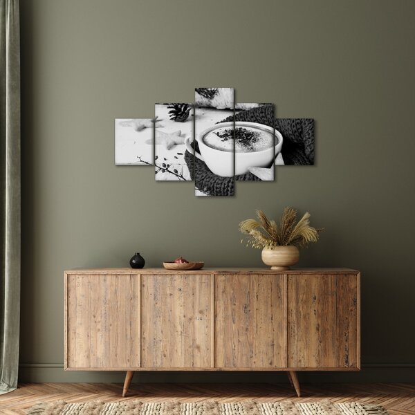 Obraz - Zimowe cappuccino (125x70 cm)