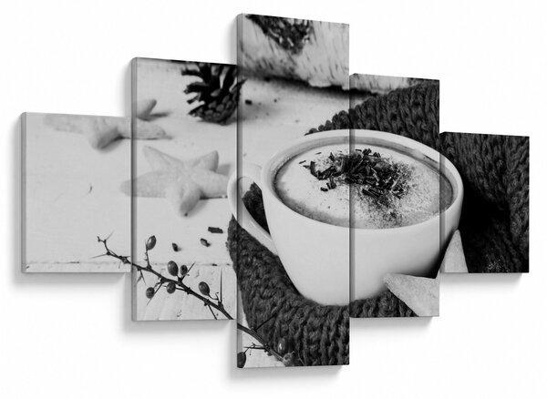 Obraz - Zimowe cappuccino (125x70 cm)