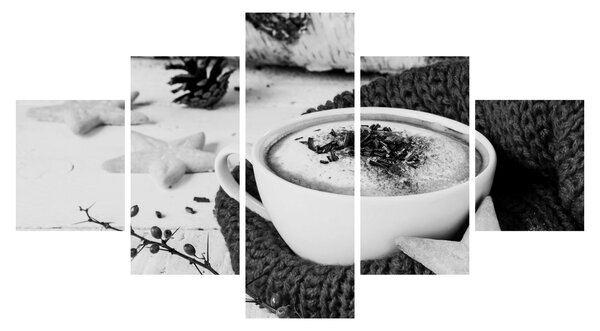 Obraz - Zimowe cappuccino (125x70 cm)