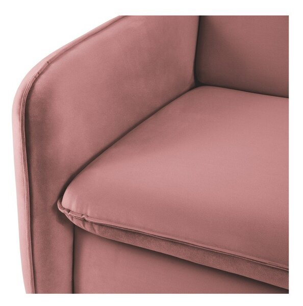 Różowa aksamitna rozkładana sofa 214 cm Vienna – Cosmopolitan Design