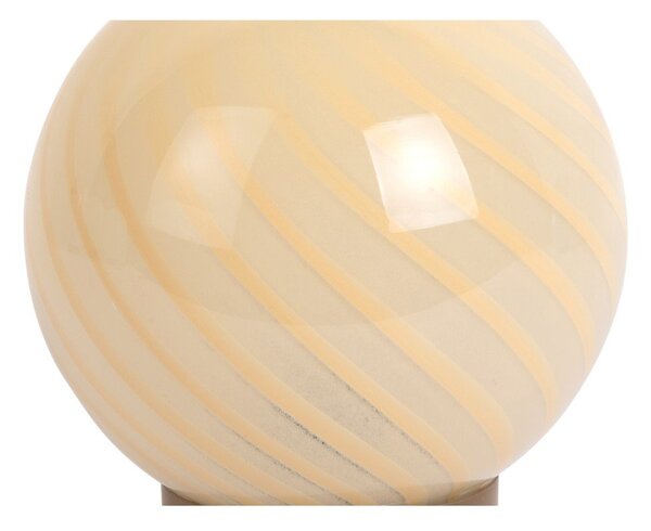Jasnożółta lampa stołowa ze szklanym kloszem (wysokość 17 cm) Summer Globe – Leitmotiv