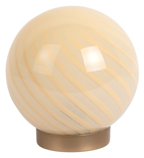 Jasnożółta lampa stołowa ze szklanym kloszem (wysokość 17 cm) Summer Globe – Leitmotiv