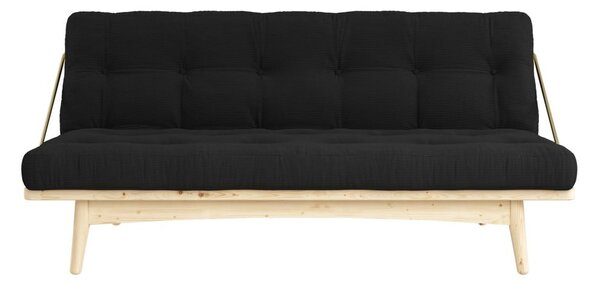 Sofa rozkładana ze sztruksową tapicerką Karup Design Folk Raw/Charcoal