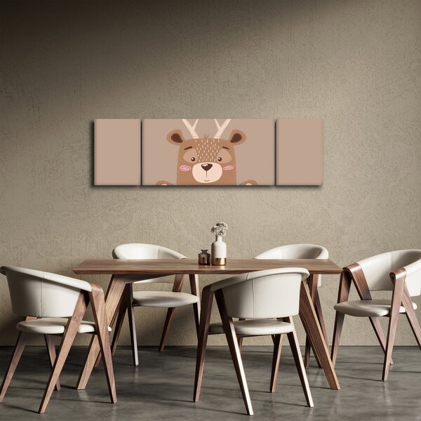 Obraz - Jeleń w koszuli w paski (170x50 cm)
