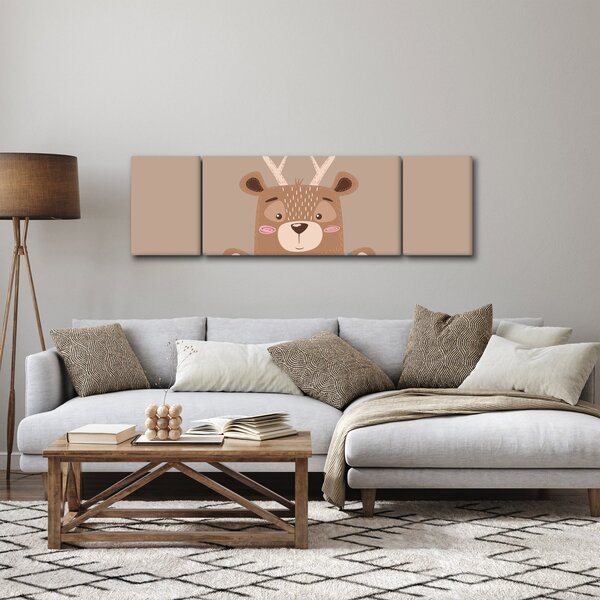 Obraz - Jeleń w koszuli w paski (170x50 cm)