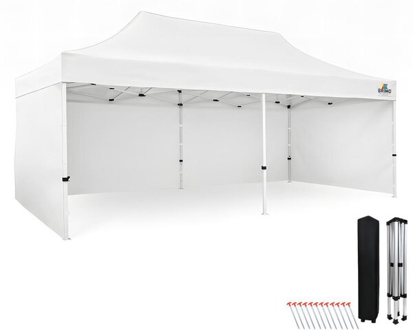 Namiot weselny 3x6, wodoodporny namiot imprezowy 330 g/m², stalowa konstrukcja + 3 ciany