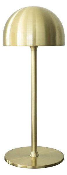 Lampa stołowa LED w kolorze mosiądzu ze zdalnym sterowaniem i metalowym kloszem (wysokość 30 cm) Tim – Sirius