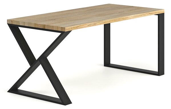 Industrialne biurko duże drewniane 150 x 70 - Nipso