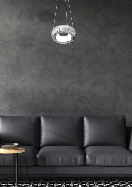 Nowoczesna chromowana lampa wisząca - K349 F3-E42