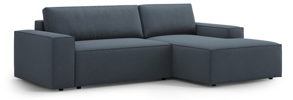 Niebieski rozkładany narożnik (prawostronny) Jodie – Micadoni Home