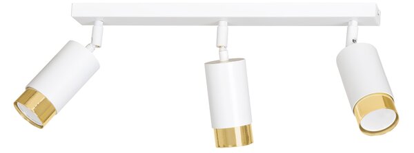 HIRO 3 WHITE-GOLD 963/3 nowoczesny regulowany spot LED sufitowy biało złoty