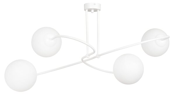 SELBI 4 WHITE 735/4 oryginalna lampa sufitowa biała LOFT szklane mleczne klosze