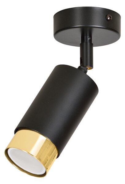 HIRO 1 BLACK-GOLD 965/1 nowoczesny regulowany spot LED sufitowy czarno złoty
