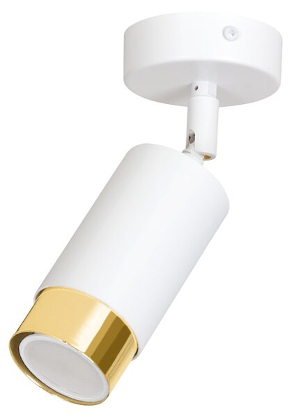 HIRO 1 WHITE-GOLD 963/1 nowoczesny regulowany spot LED sufitowy biało złoty