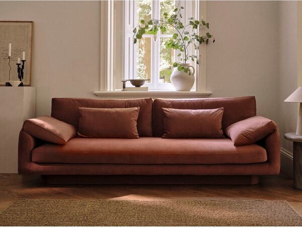Biała aksamitna sofa 220 cm Torino – Micadoni
