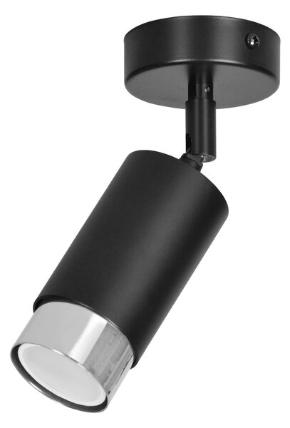 HIRO 1 BLACK-CHROME 964/1 nowoczesny regulowany spot LED sufitowy czarno srebrny