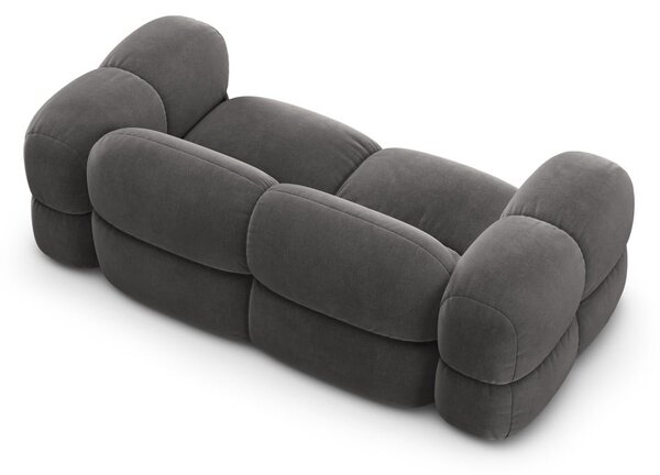 Szara aksamitna sofa 210 cm Loretto – Cosmopolitan Design