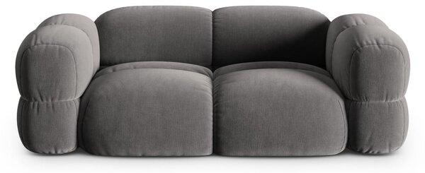 Szara aksamitna sofa 210 cm Loretto – Cosmopolitan Design
