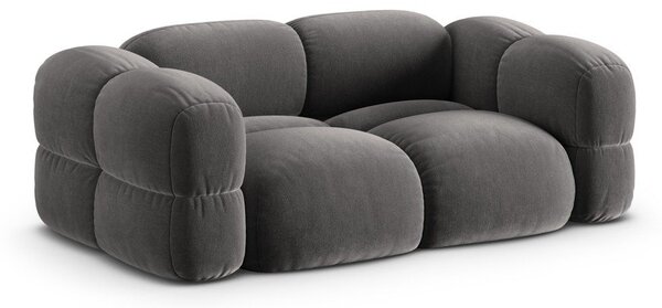 Szara aksamitna sofa 210 cm Loretto – Cosmopolitan Design