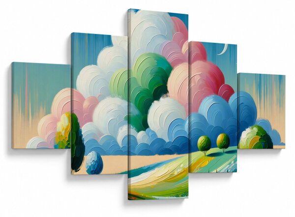 Obraz - Krajobraz z chmurą (125x70 cm)