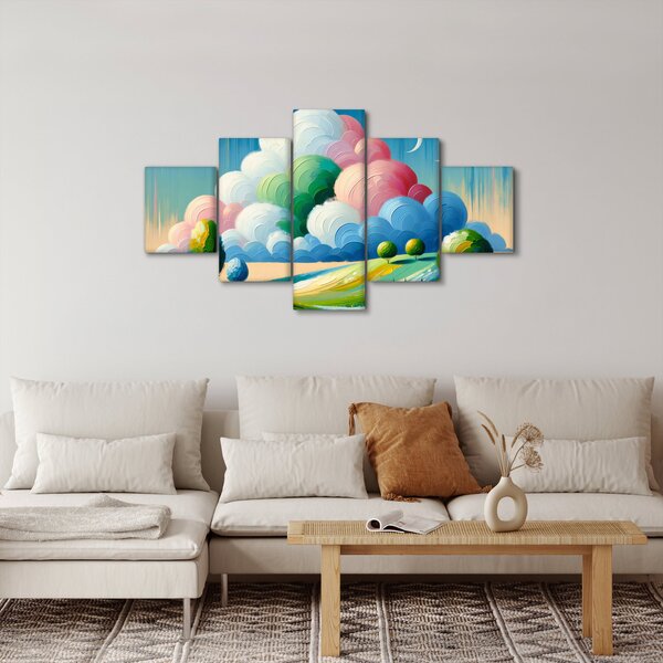 Obraz - Krajobraz z chmurą (125x70 cm)