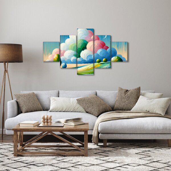 Obraz - Krajobraz z chmurą (125x70 cm)
