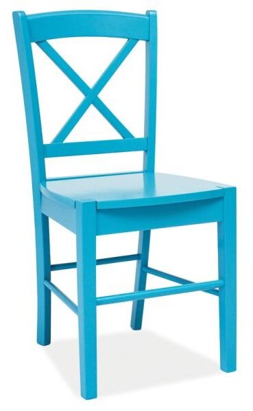 Niebieskie drewniane krzesło CD-56