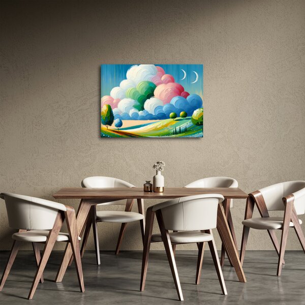 Obraz - Krajobraz z chmurą (70x50 cm)