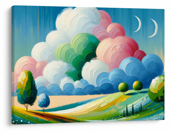 Obraz - Krajobraz z chmurą (70x50 cm)