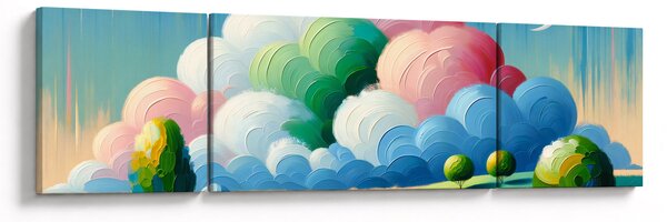 Obraz - Krajobraz z chmurą (170x50 cm)