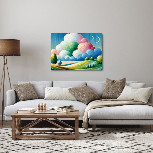 Obraz - Krajobraz z chmurą (70x50 cm)