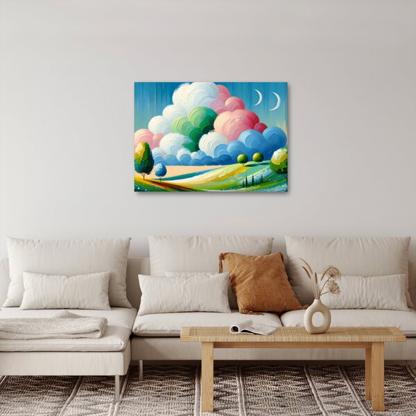 Obraz - Krajobraz z chmurą (70x50 cm)