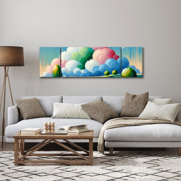 Obraz - Krajobraz z chmurą (170x50 cm)