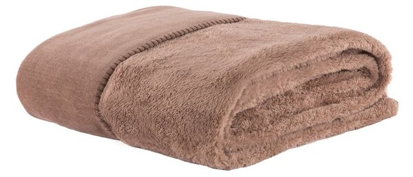 Brązowy koc z mikropluszu 150x200 cm Tomo – Tiseco Home Studio
