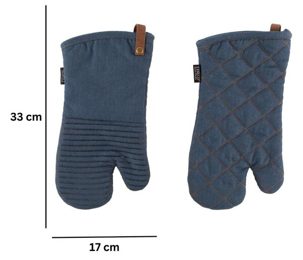 Rękawice kuchenne zestaw 2 szt. Indigo – Tiseco Home Studio