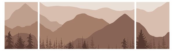 Obraz - Góry Brunatne N⁰1 (170x50 cm)